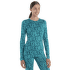 Tričko dlhý rukáv Icebreaker Merino 200 Oasis LS Crewe Macro Camo Women TEMPO/BLACK/NIGHTSHAD/AOP