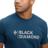 Tričko krátky rukáv Black Diamond Mini Stacked SS Tee Men Indigo