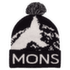 Mtn Pixel Merino Pom Pom Beanie Black / White
