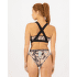 Podprsenka Mons Royale Stela X-Back Bra Women Rock Leopard/Black