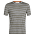 Tričko krátky rukáv Icebreaker Wave SS Tee Stripe Men METRO HTHR/LODEN/S