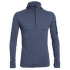 Tričko dlhý rukáv Icebreaker Compass LS Half Zip Hood Men (102225) Fanthom HTHR/Fanthom HTHR/Cyan